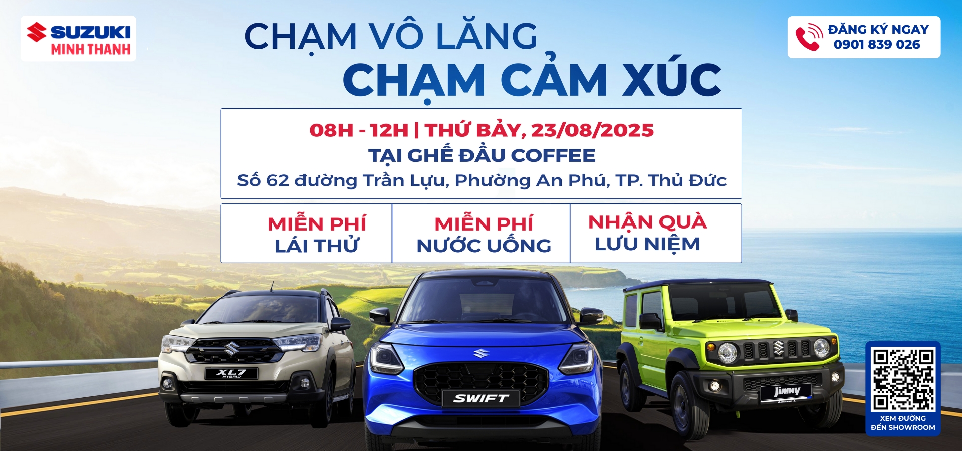 Miễn phí Lái thử các dòng xe Suzuki 23-08-2025 tại Thủ Đức cùng Suzuki Minh Thanh