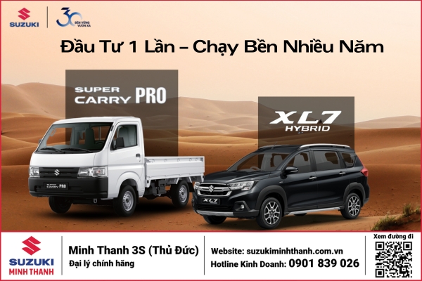 Đầu Tư 1 Lần Chạy Bền Nhiều Năm Cùng Suzuki XL7 Hybrid Và Suzuki Carry Pro