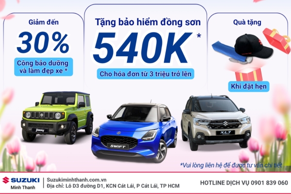 Dịch Vụ Tháng 10 - Mừng Tháng Của Nàng, Nhận Ngàn Ưu Đãi Tại Suzuki Minh Thanh