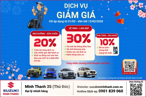 Ưu Đãi Dịch Vụ Tháng 02-2026: Dịch vụ An Tâm - Xe Êm Đón Lộc